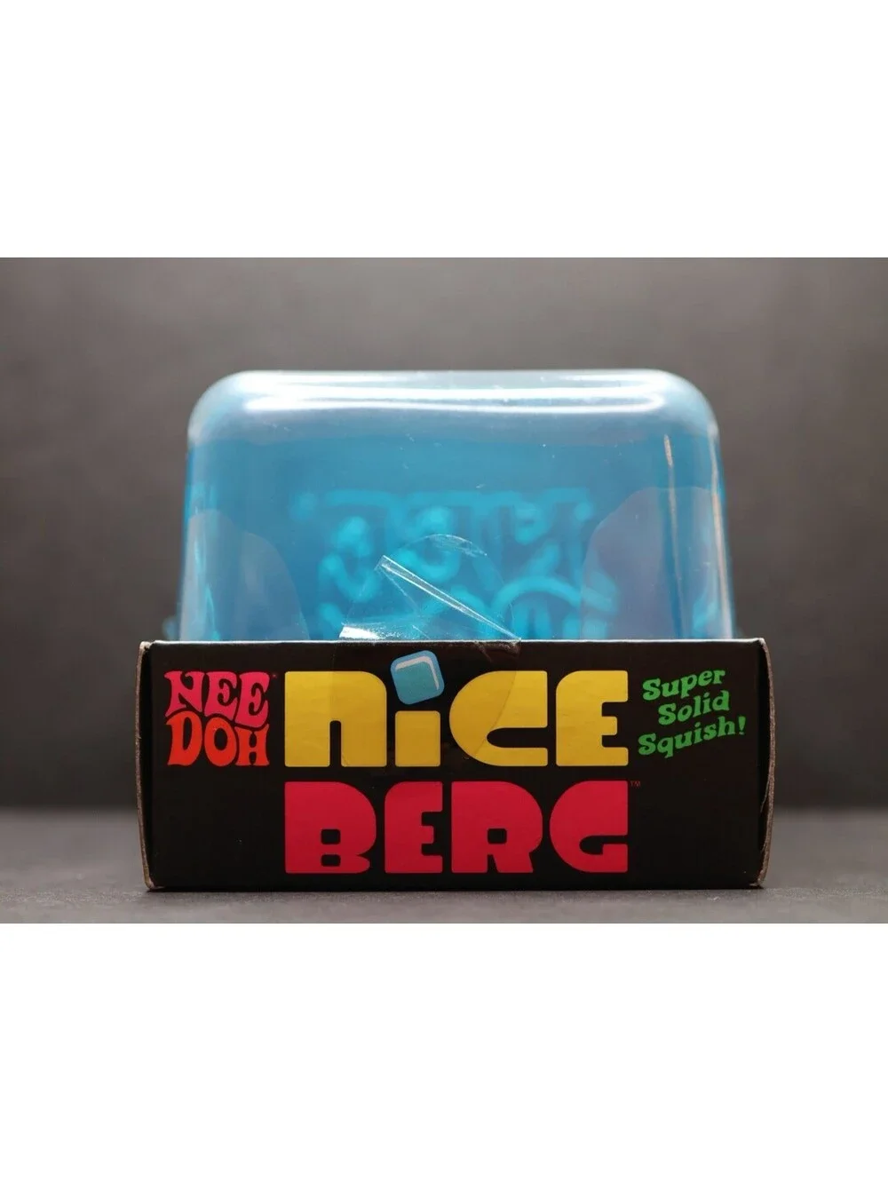 NEE DOH NICE BERG GIANT XL BLUE CUBE - SUPER SOLID SQUISH - AUTHENTIC